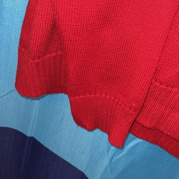 Polo Ralph Lauren Qtr zip sweater red blue - Picture 7 of 8